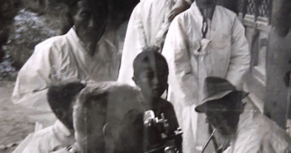 This picture depicts civilians, who are believed to be Korean, based upon the mens' headdress.
