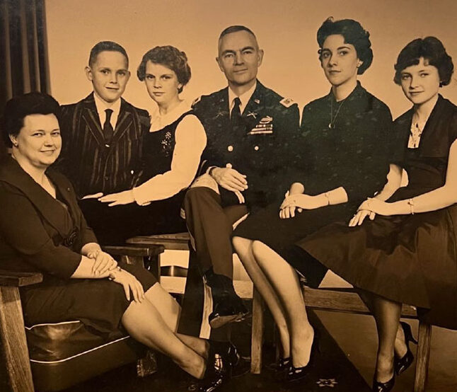 This family portrait was taken in 1960 soon after the Verheuls' arrival at Augsburg. This picture was likely taken at a ceremony or "meet and greet" for the officers of the 2nd Battle Group, 24th Infantry Division.